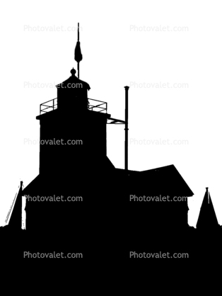 Holland Harbor Lighthouse Silhouette, Michigan, Lake Michigan, Great Lakes, Paintography