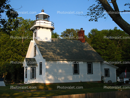 Mission Point Lighthouse, Old Mission Lighthouse, Peninsula Township Park, Michigan, Lake Michigan, Great Lakes, Grand Traverse Bay
