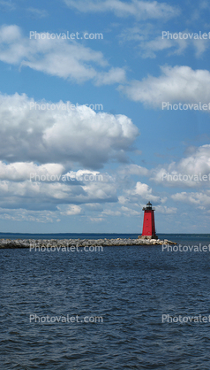 Manistique East Breakwater Lighthouse, Lake Michigan, Great Lakes