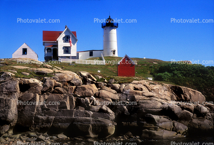 Cape Neddick Lighthouse, Maine, Atlantic Ocean, Eastern Seaboard, East Coast
