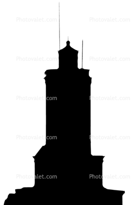 Angel's Gate Lighthouse silhouette, shape 
