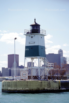 Chicago Harbor Southeast Guidewall Lighthouse, Illinois, Lake Michigan, Great Lakes, Harbor