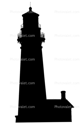 Yaquina Head Lighthouse Silhouette, Oregon, West Coast, Pacific Ocean, logo, shape