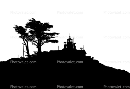 Battery Point Lighthouse, Crescent City, Del Norte County, California, West Coast, Pacific Ocean, logo