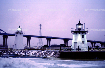 Grassy Island Range Lighthouse, Fox River, Green Bay, Harbor, entrance, Lake Michigan, Great Lakes