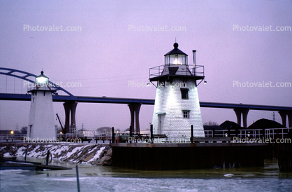 Grassy Island Range Lighthouse, Fox River, Green Bay, Harbor, entrance, Lake Michigan, Great Lakes