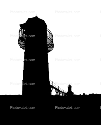 Saint Joseph Harbor Lighthouse silhouette, logo, shape