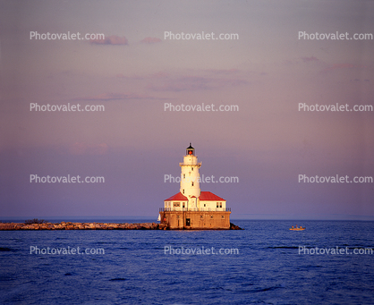 Chicago Harbor Lighthouse, Lake Michigan, Great Lakes, Harbor