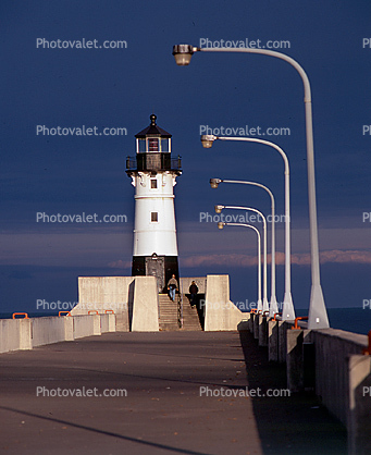 Duluth Harbor North Breakwater Lighthouse, Lake Superior, Great Lakes, Minnesota