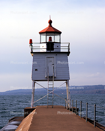 Two Harbors Breakwater Lighthouse, Minnesota, Lake Superior, Great Lakes, Harbor