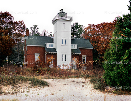 Forty Mile Point Lighthouse, Michigan, Lake Huron, Great Lakes
