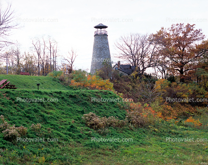 Barcelona Lighthouse, Portland Harbor, New York State, Lake Erie, Great Lakes, Harbor