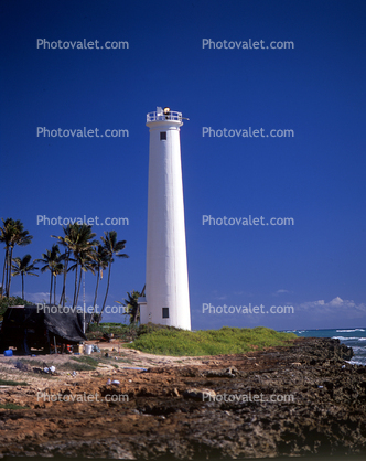 Barbers Point Lighthouse, Oahu, Hawaii, Pacific Ocean