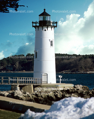 Portsmouth Harbor Lighthouse, New Castle Island, New Hampshire, Atlantic Ocean, East Coast, Eastern Seaboard, Harbor