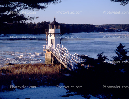 Doubling Point Lighthouse, Arrowsic Island, Maine, East Coast, Eastern Seaboard, Atlantic Ocean