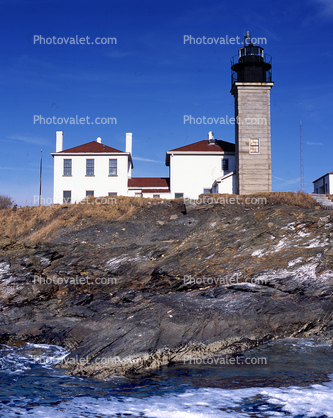 Beavertail Lighthouse Museum, Conanicut Island, Rhode Island, East Coast, Eastern Seaboard, Atlantic Ocean