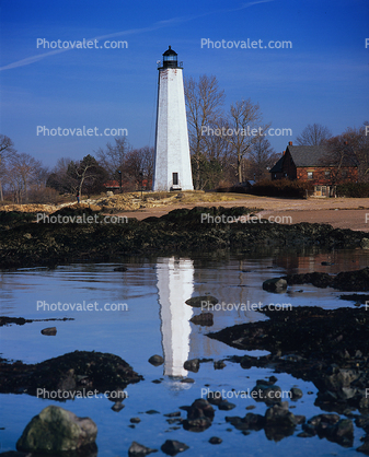 Lynde Point Lighthouse, Saybrook Inner, Saybrook Breakwater, Connecticut River , New Haven, East Coast, Eastern Seaboard, Atlantic Ocean