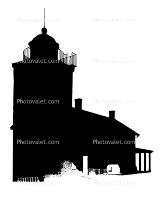 Horton Point Lighthouse silhouette, 1857, Long Island, New York State, Atlantic Ocean, Eastern Seaboard, East Coast, logo, shape