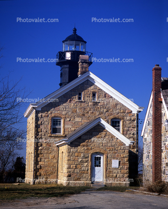 Old Field Point Lighthouse, 1868, Long Island, New York State, East Coast, Atlantic Ocean, Eastern Seaboard