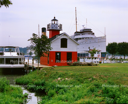 Little Lighthouse, Saugatuck, Douglas, Michigan, Great Lakes Steamer Keewatin, Lake Michigan, Great Lakes