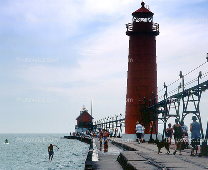 Grand Haven Lighthouse, Michigan, Lake Michigan, Great Lakes