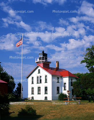 Grand Traverse Lighthouse, Leelanau State Park, Lake Michigan, Great Lakes, Grand Traverse Bay