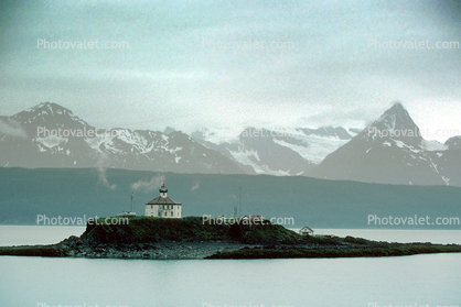 Eldred Rock Lighthouse, Lynn Canal, Alaska, West Coast, Pacific Ocean 