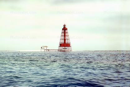 Sand Key Lighthouse, Florida, East Coast, Eastern Seaboard, skeletal tower