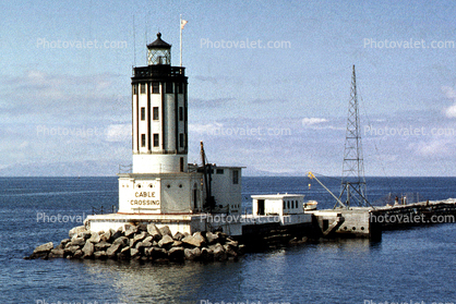 1950s, Angel's Gate Lighthouse, Los Angeles Lighthouse, California, West Coast, Pacific Ocean