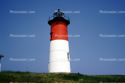Nauset Light, Eastham, Cape Cod, Massachusetts, New England, USA, Lighthouse, red and white