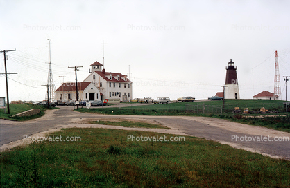 Point Judith Light, Rhode Island Sound, Atlantic Ocean, East Coast, Eastern Seaboard, USCG, 1950s