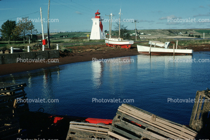 Lobster Boats, Red Cove Lighthouse, Prince Edward Island, Canada