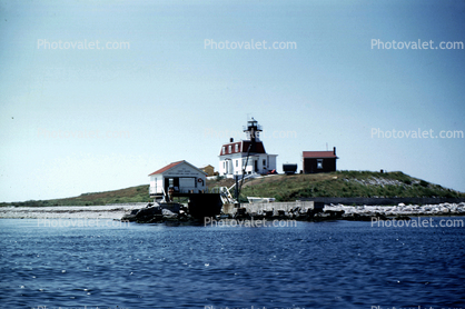 North Dumpling Light, Fisher's Island sound, Long Island Sound, New York, 1957, 1950s