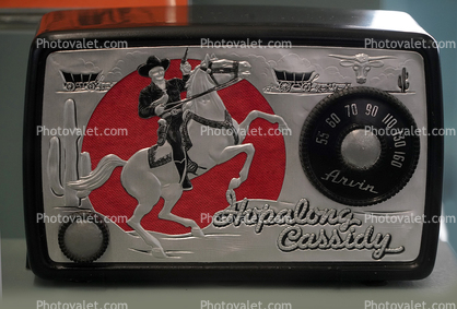 Arvin 441-T Hopalong Cassidy radio, 1950, bas-relief