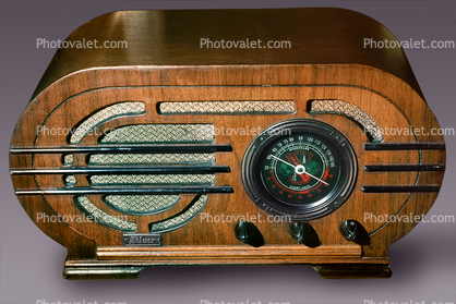 Silver Radio, art deco, Antique, 1940s
