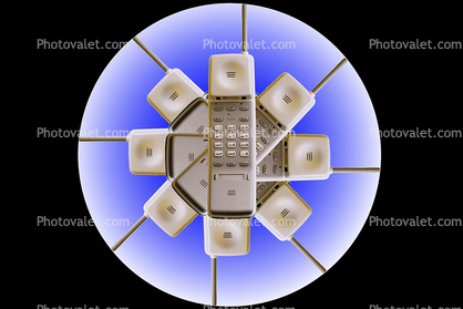 Cordless Phone, round, circular