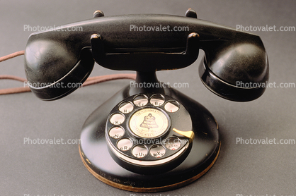 Dial Phone, Rotary, Desk Set, Old Phone, Bakelite, antique, 1930s