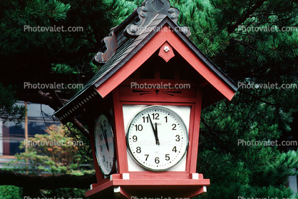 outdoor clock, outside, exterior, building, Nikko, Sapporo Island
