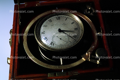 Marine Chronometer, roman numerals, Gimbal