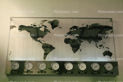 World Clocks, world map, International Time Zones