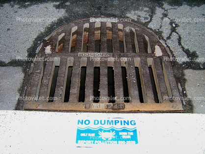 Drainage Grill, Water Pollution, Contamination, Storm Drain, water