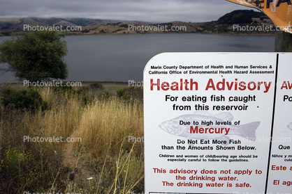 Health Advisory for eating fish, Mercury, Water Pollution, Contamination