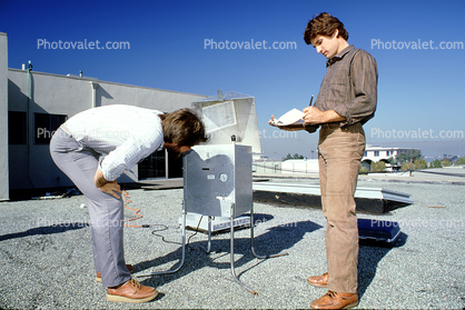 Environmental Monitoring Station, Man, Rooftop