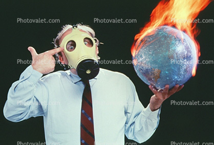 Gas Mask, Global Warming, Earth, Globe, Ball, The World Ablaze, Burning Globe, flames, fire, circle, round, Climate Change, circular