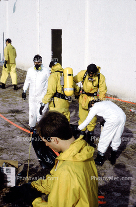 Superfund Clean-up site, Hard-Hat, Suits, Men, Hazmat