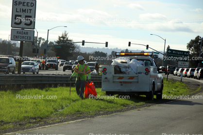 Highway-12, Santa Rosa, Cleaning a Highway