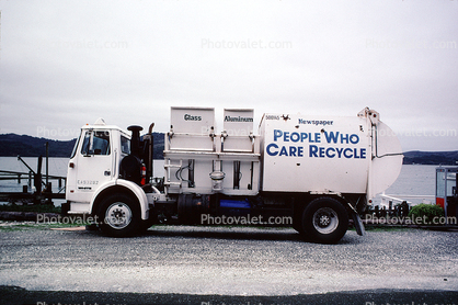 Garbage Truck, People Who Care Recycle, Dump Truck