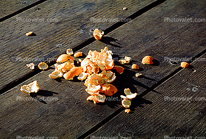 discarded orange peels