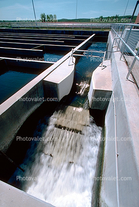 Effluent, Clean Treated Wastewater being released into a river, Rapid City, South Dakota