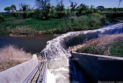 Effluent, Clean Treated Wastewater being released into a river, Rapid City, South Dakota